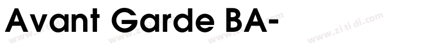 Avant Garde BA字体转换